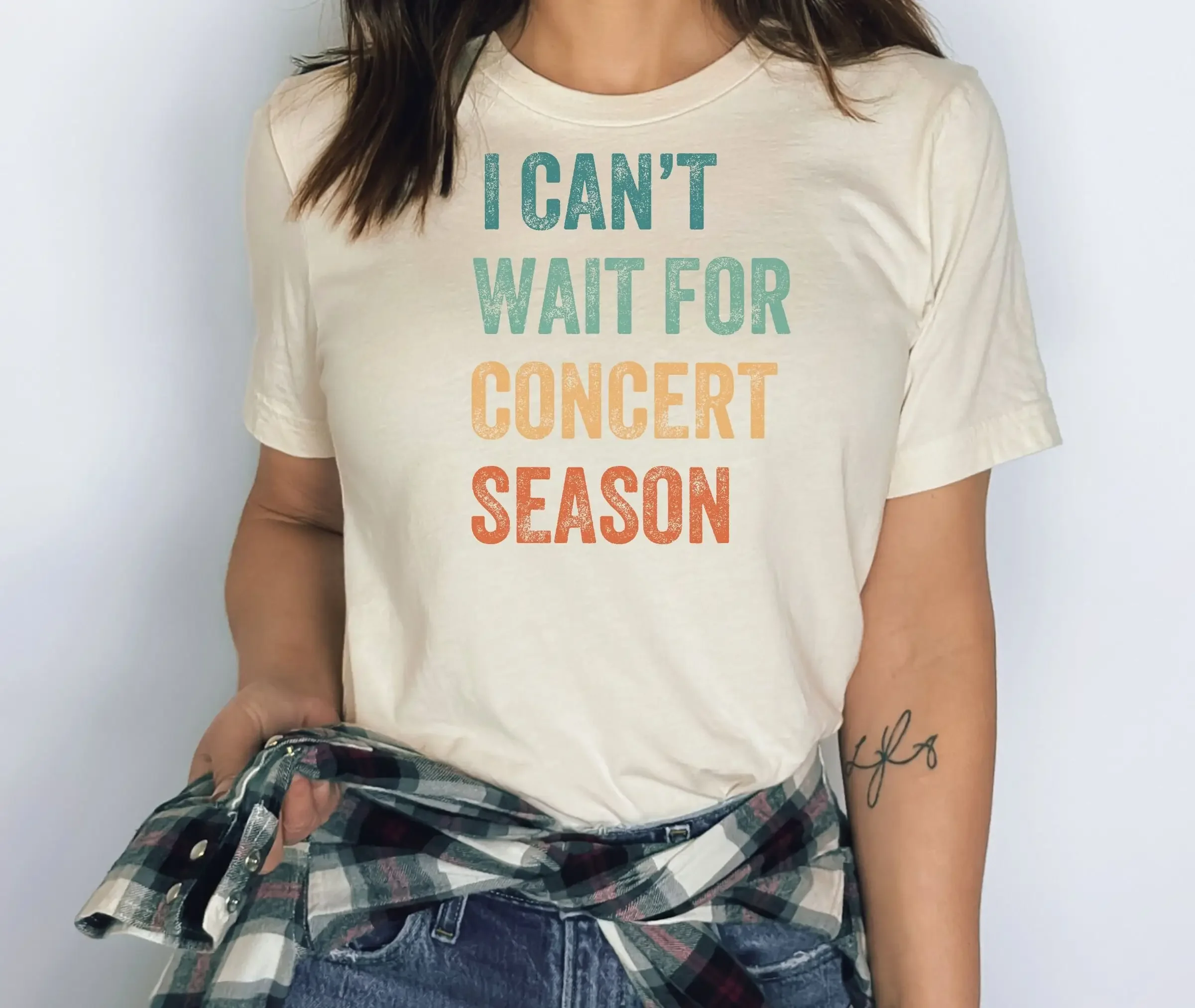 Vintage Style Concert Season T Shirt For Festival Goers 'I Can'T Wait Season'