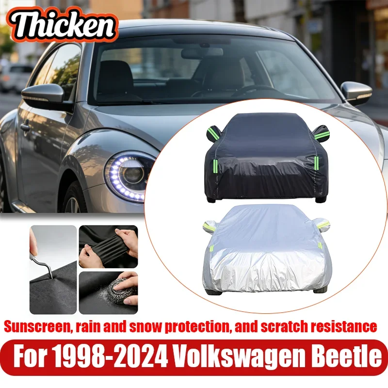 

Suitable for 1998-2024 Volkswagen Beetle door waterproof car cover replacement snow rain dust hail protection windproof belt