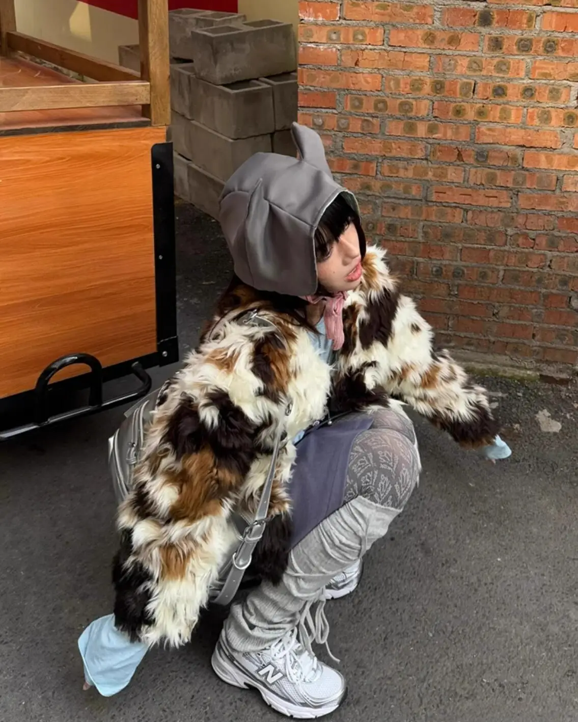 عالية الجودة الشتاء التعادل صبغ البقرة دائرة مجعد شعر أشعث فو معطف فرو الضأن طويلة الأكمام فروي المرأة سترة دافئة شيك ملابس خارجية #6