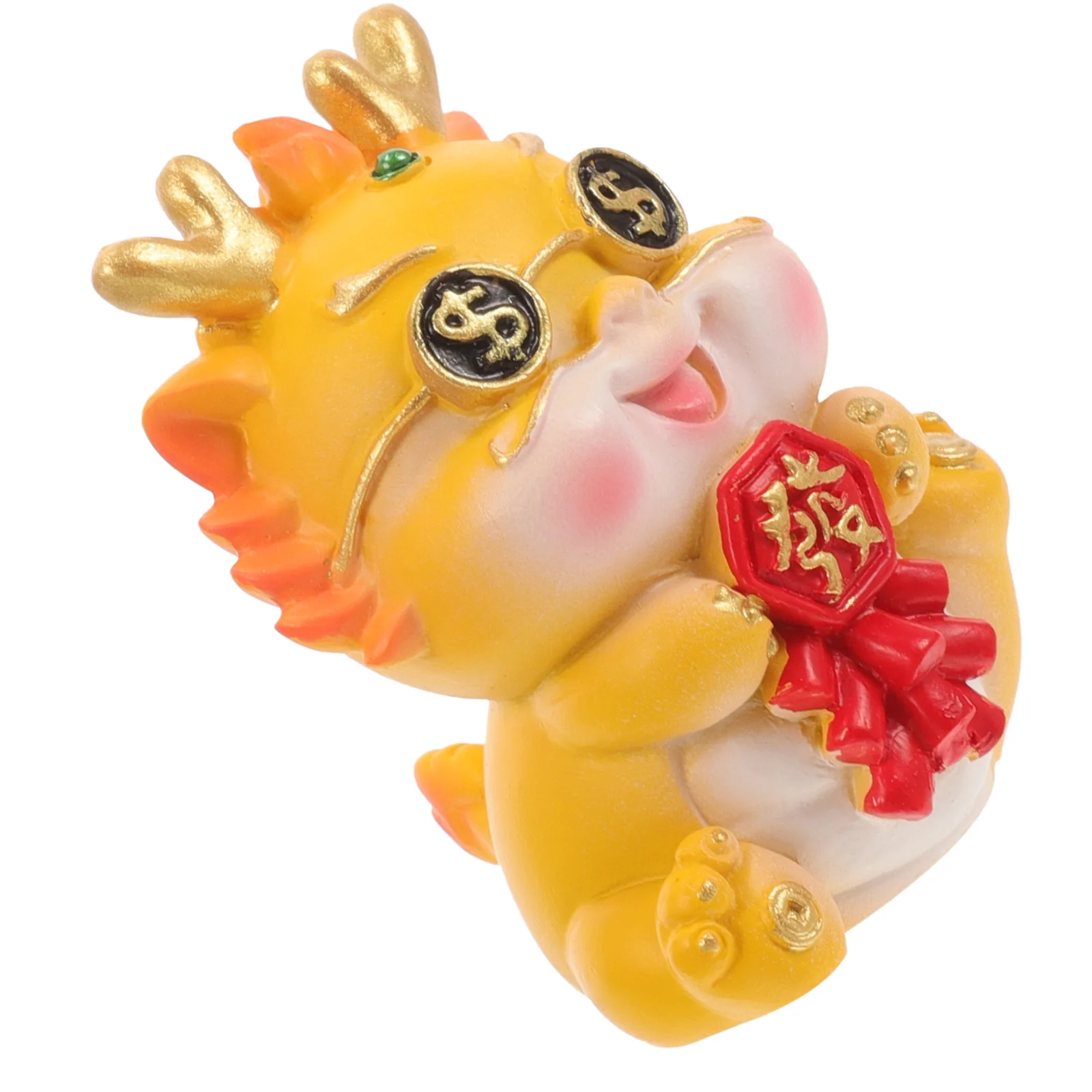 الراتنج التنين زودياك زخرفة 2024 السنة الصينية الجديدة الزخرفية الحرفية لمكتب خزانة الديكور الداخلي تمثال تنين مصغر