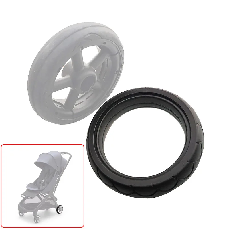 Baby Wheel Tire For Bugaboo Butterfly Pushchair Rear Wheel Tubeless Tyre Cover PU Material Buggy Replacement Accessories