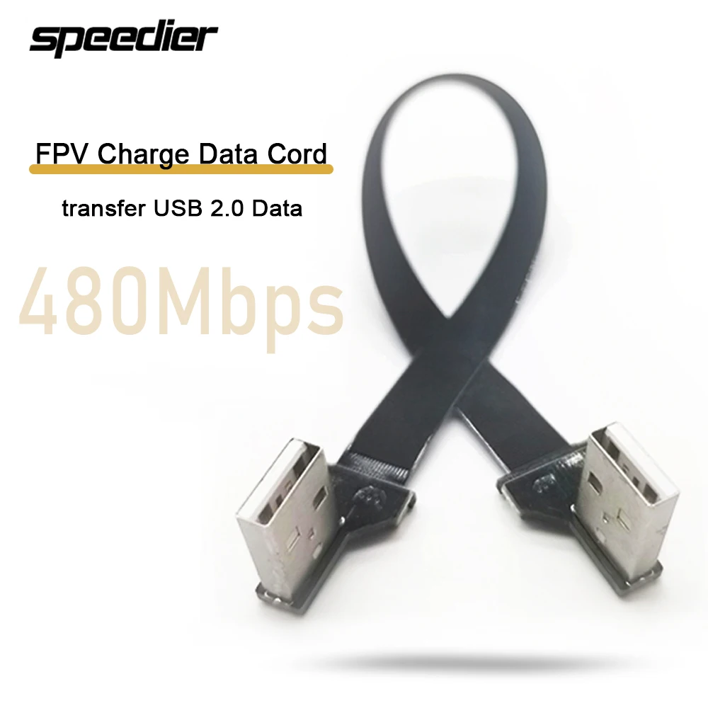 Flat Flexible Ultra Thin Standard USB 2.0 A Ribbon Cable 90 Degree Up Down Left Right Angle Slim Soft FPV fpc Charge Data Cord