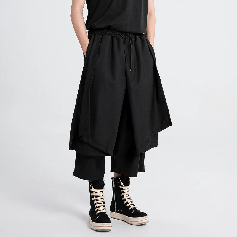 

Men's Casual Pants X058 Unisex Casual Japanese Style Loose Fit Youth Trendy Summer Autumn High-Waist Men's Wide-Leg Pants