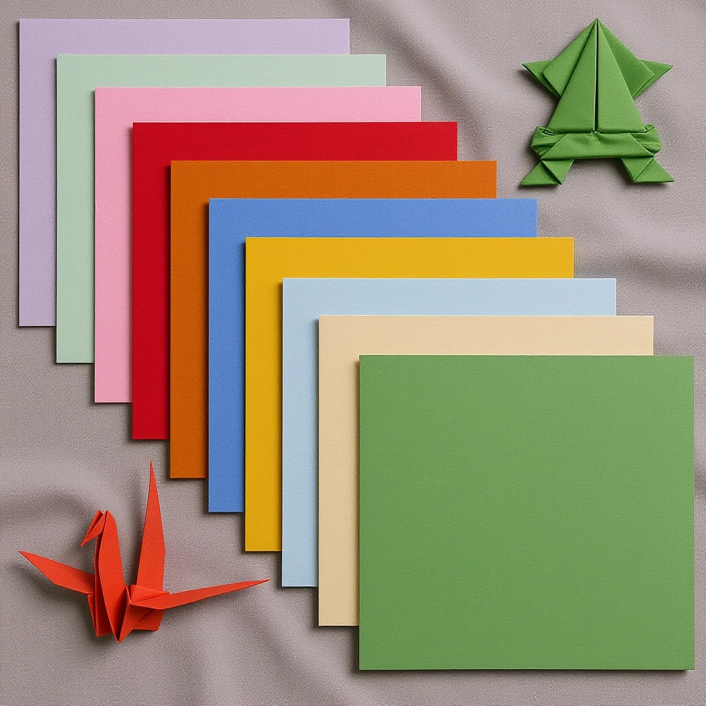 

100 Sheets Colorful Square Origami Paper Thick Smooth Edges for Adults DIY Arts Crafts Square Paper Origami Papers