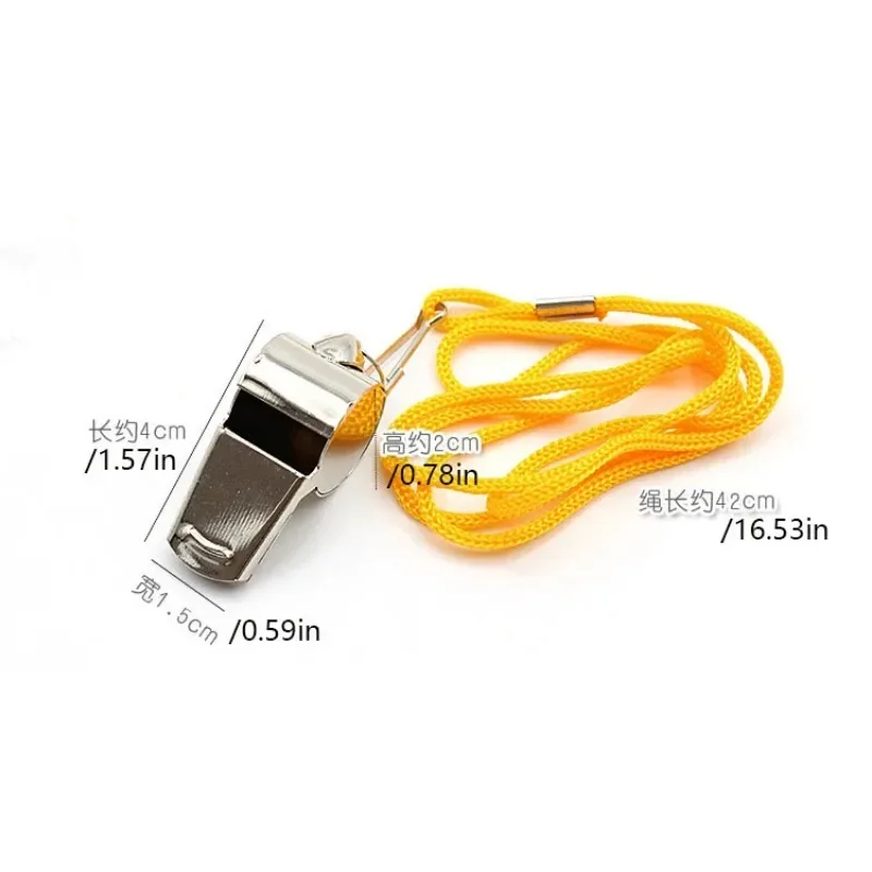 1PC Referee Whistles Metal Whistles Stainless Steel Metal Sports Whistles Sports Equipment With Lanyards Sports Referee Tools