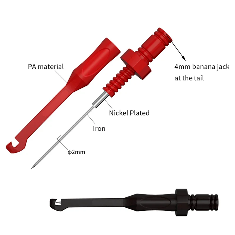 AC56-멀티미터 테스트 리드 키트 디지털 전기 테스트 프로브 세트(악어 클립 포함) 테스트 핀셋 와이어 피어싱