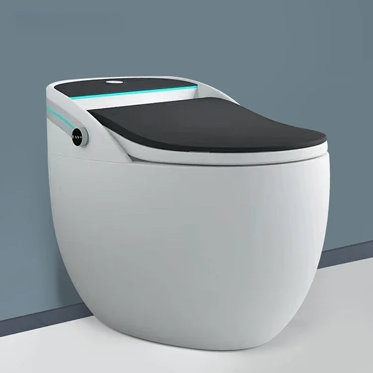 

Напольный сифонный смывной европейский матовый серый цвет Автоматический керамический унитаз