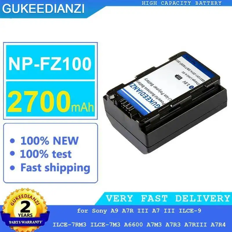 

Аккумулятор для камеры NP-FZ100 2700 мАч для Sony A9 A7R Iii A7 Ilce-9 Ilce-7RM3 Ilce-7M3 A6600 A7M3 A7R3 A7RIII A7R4