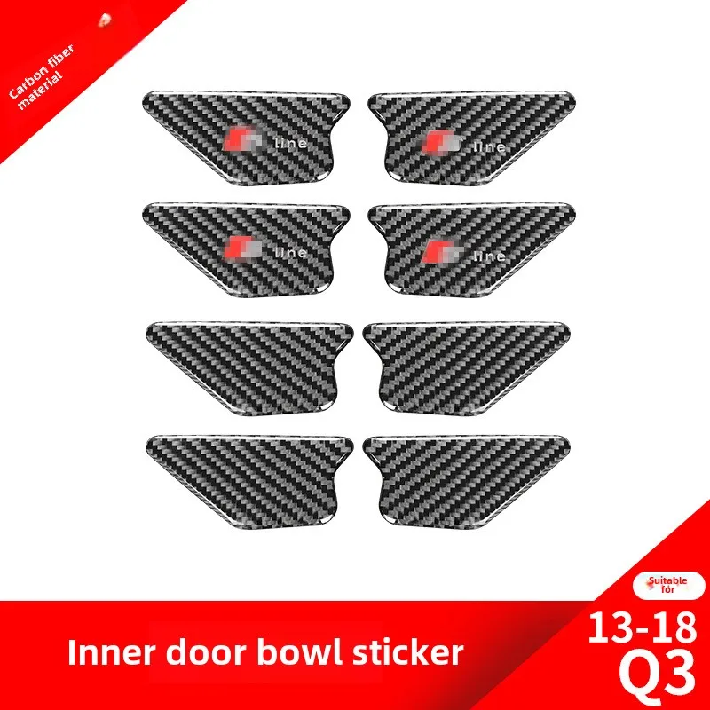 

Suitable for AudiQ3Modified Car Door Bowl Handle Decoration Frame Carbon Fiber Interior Modification