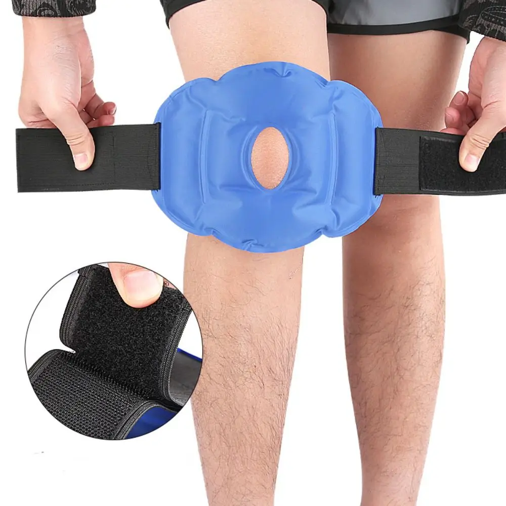 حزمة ثلج جل للركبة، درجة حرارة مزدوجة، علاج ضغط ساخن وبارد، حزام مرن لتخفيف المفاصل، حزمة ثلج للركبة من جل النايلون