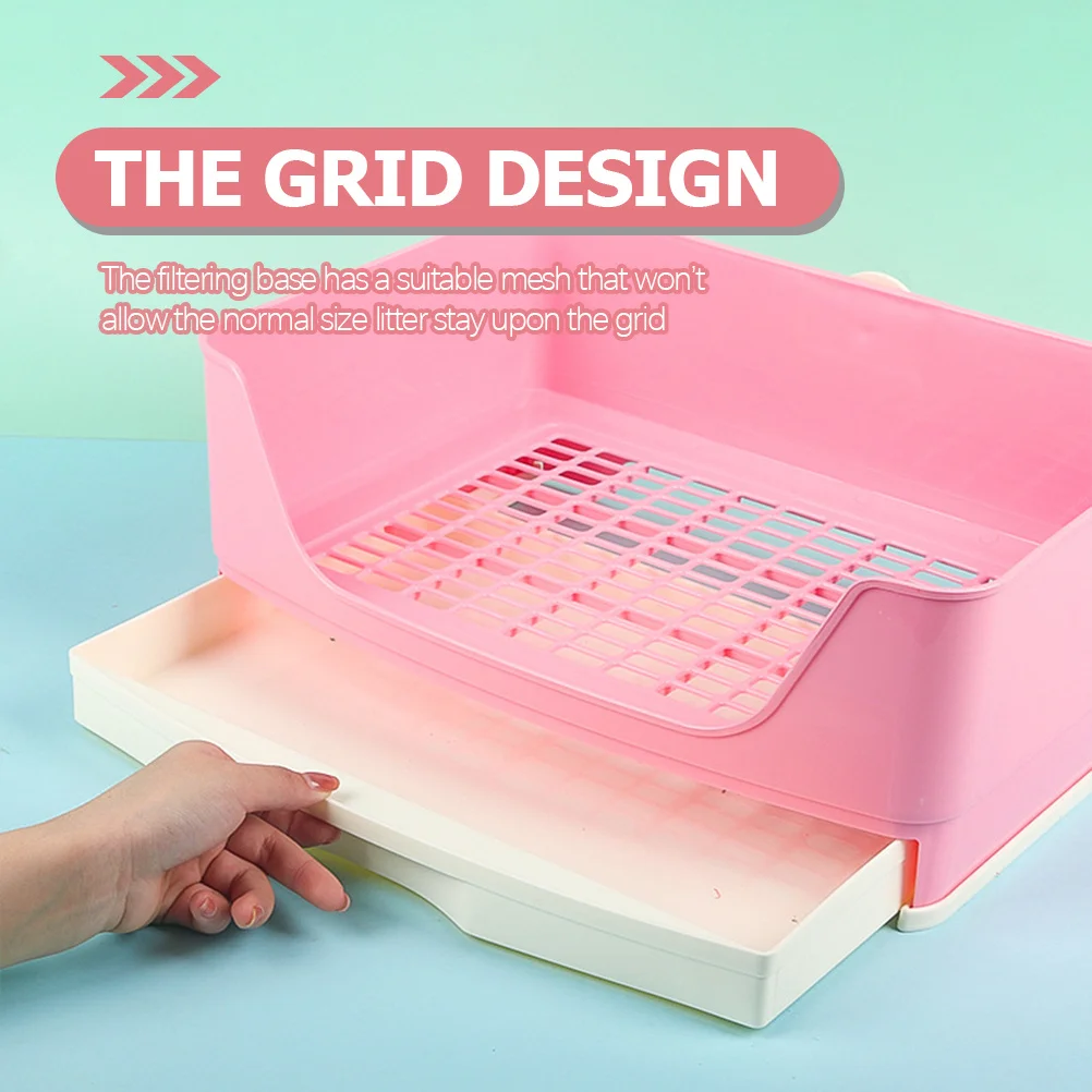 أرنب قعادة المرحاض دائم البلاستيك الأرنب صندوق نفايات مرحاض الحيوانات الصغيرة لخنزير غينيا الهامستر النمس شينشيلا الحيوانات الأليفة