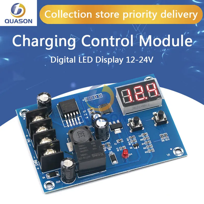 XH-M603 Charging Control Module 12-24V Storage Lithium Battery Charger Control Switch Protection Board With LED Display NEW