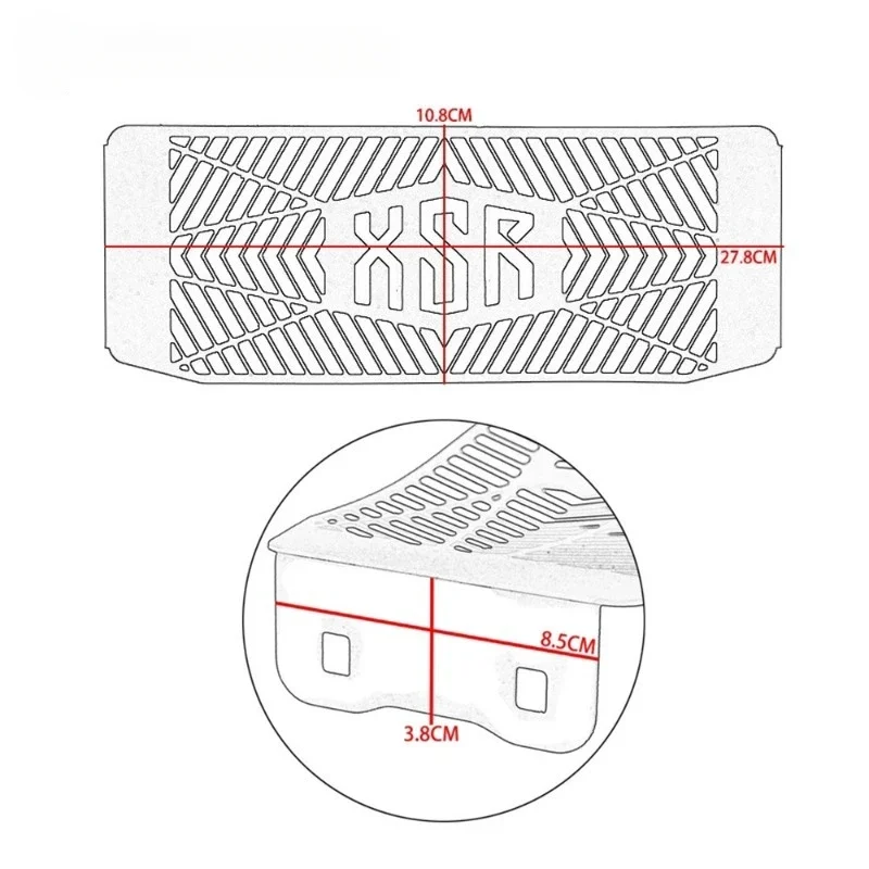 For Yamaha XSR155 2019-2024 Modified Tank Net Tank Guard Radiator Protective Net, Accesorios Para Moto