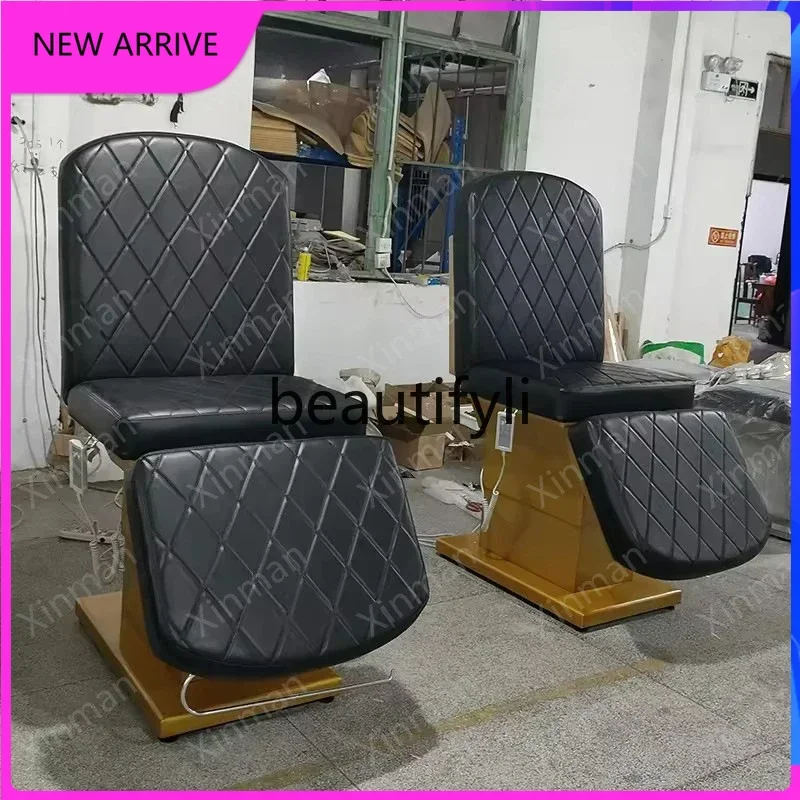 

New luxury black electric gold base, modern head spa information face bed