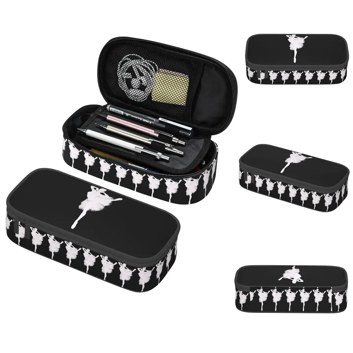 

Ballet Dancer Silhouette Art Pencil Case for Studen Gifts Pen Box Pencil Bag Stationery Supplies Pen Holder Bag