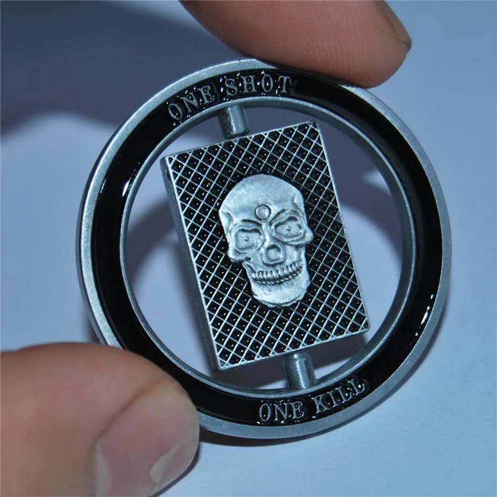 عملة تحدي عسكرية من Sniper One Shot One Kill Skull Spinner #6