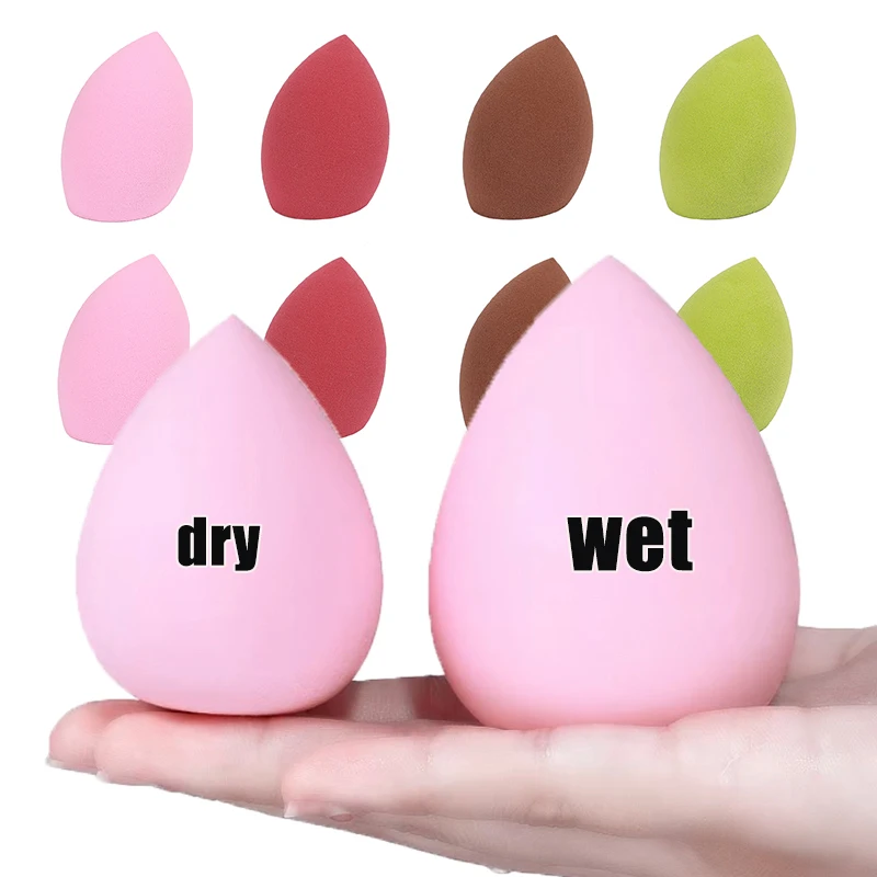 1/10pcs Makeup Sponge Powder Puff Soft Dry Wet Professional Beauty Egg Bevel Cut Shape Foundation Air Cushion Makeup Accessories