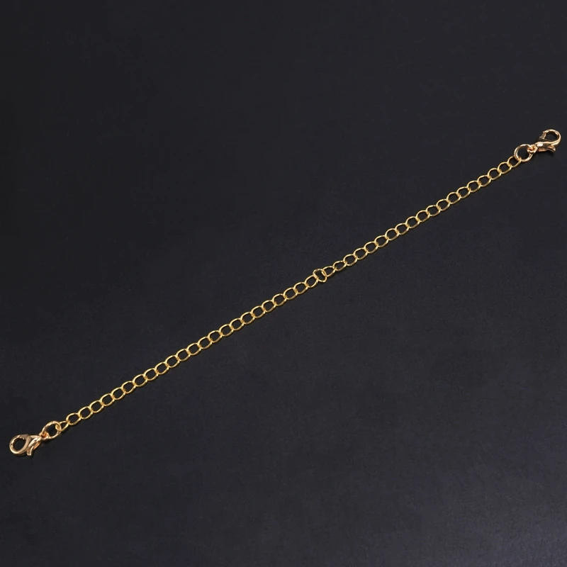 AOAO-24ステンレススチールチェーンエクステンダー、ブレスレットとネックレス、DIYジュエリー作り、シルバーとゴールド、6サイズ