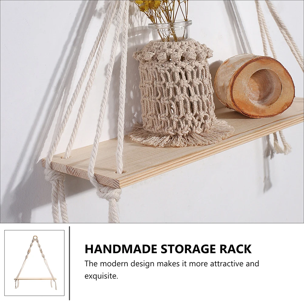 

1pc Nordic Style Wall Shelf Hanging Rack Tapestry Decoration Decorative Storage Living Room Tapestry Handmade Modern Design