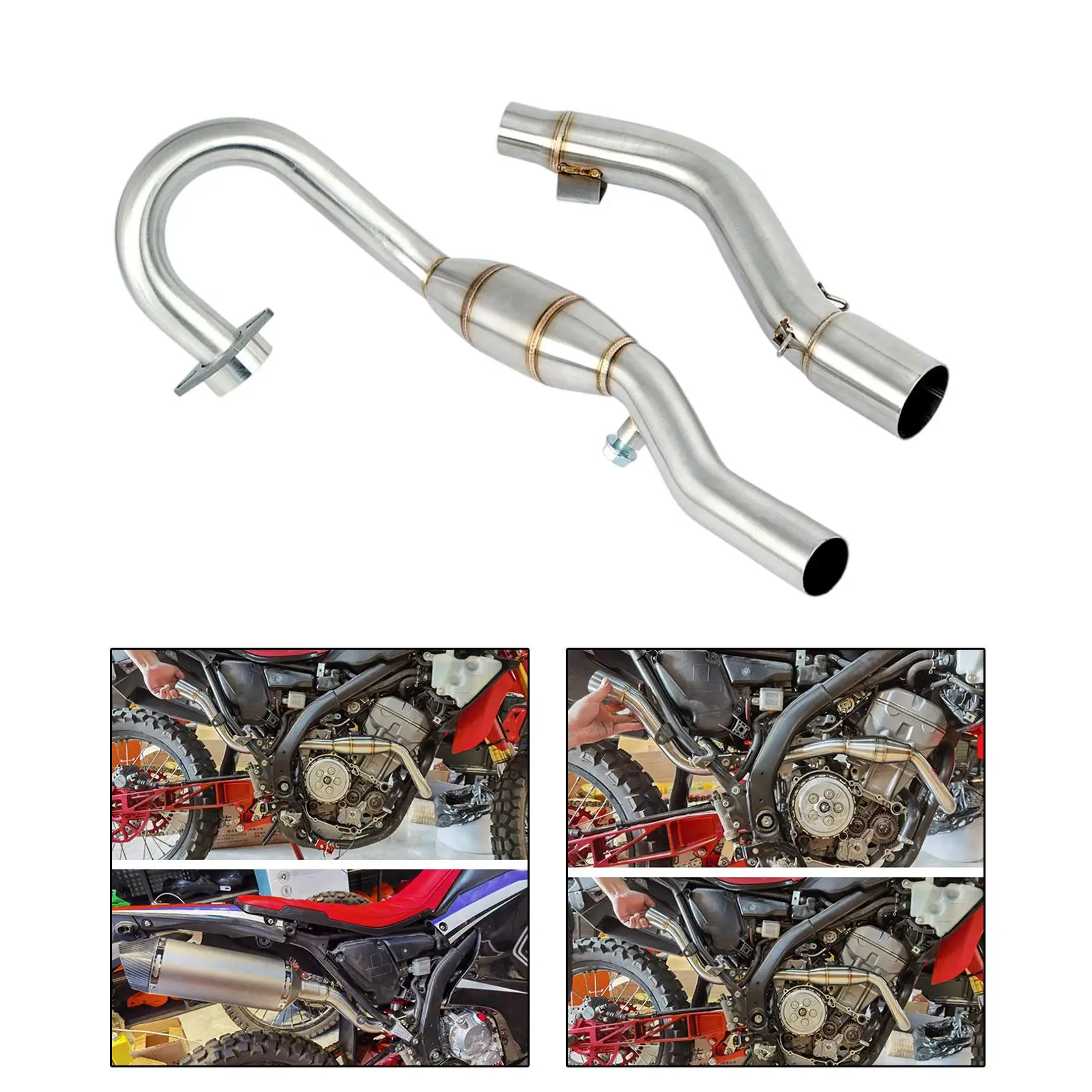 

Exhaust Header Mid Pipe Slip On for Honda Crf250L Rally 12-21 Link Pipe