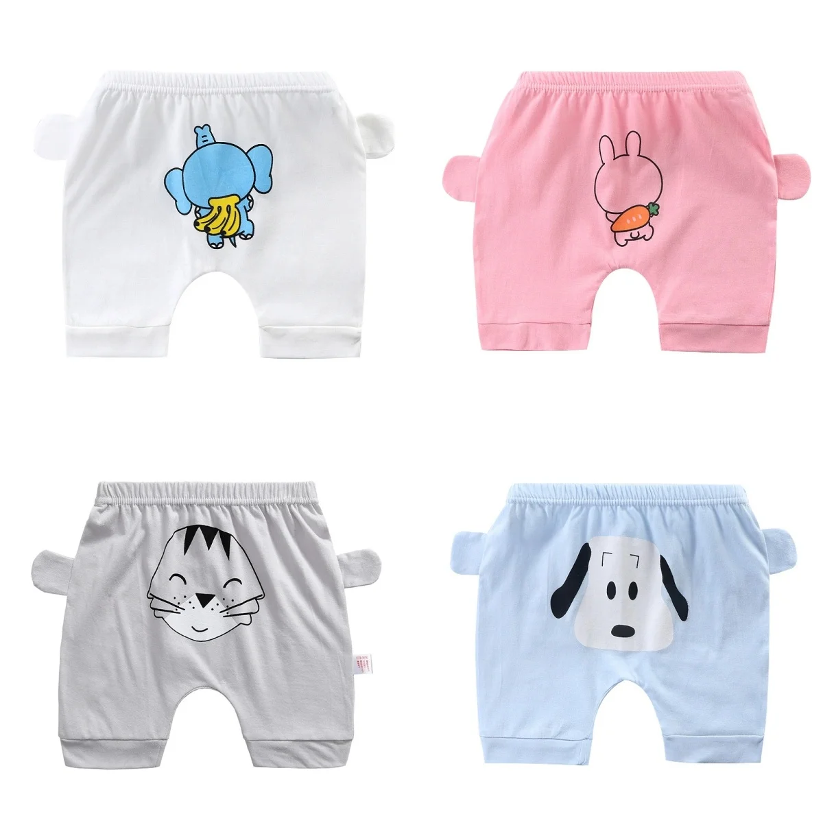 طفل الكرتون الحيوان طباعة الحريم السراويل، الرضع مرونة الخصر السراويل القطنية أرنب / النمر / الكلب أنماط لطيف الطفل قيعان لفصل الصيف