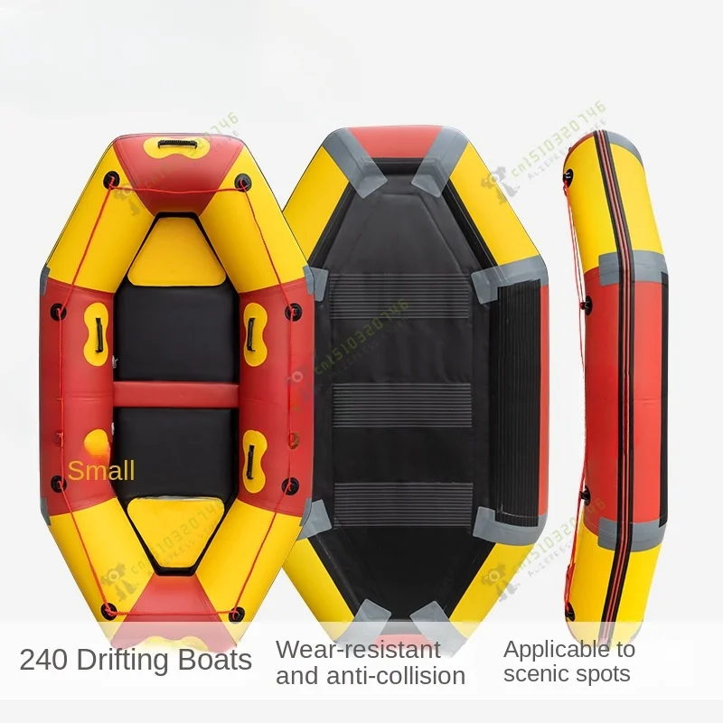 Inflatable Rafting Boat, Thickened Wear-resistant Folding Hovercraft Scenic Spot, Assault Boat, Surf Rubber Boat