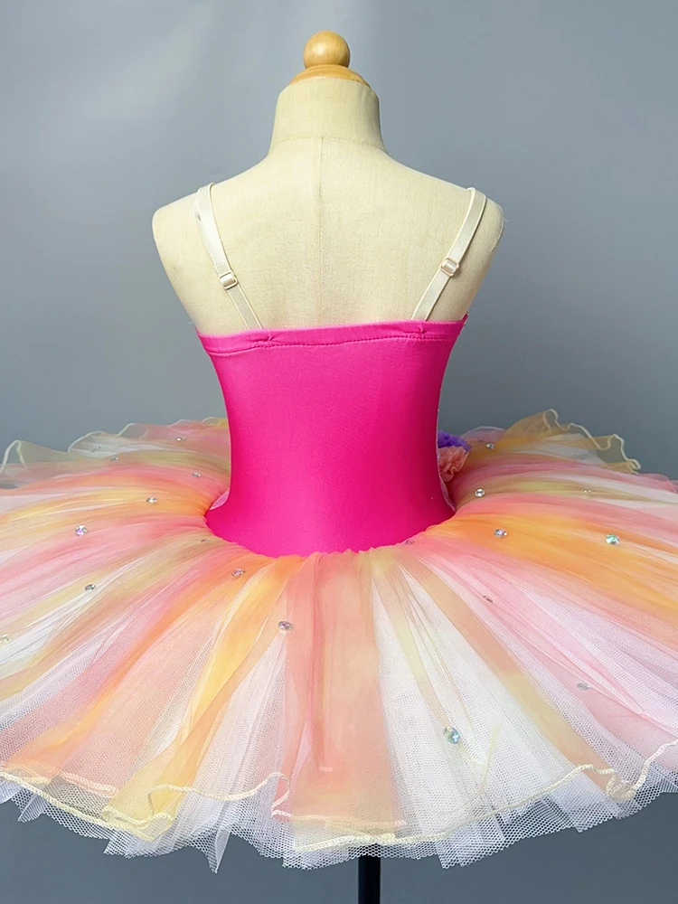 Tutu di balletto professionale per ragazze Ragazze Gonna da balletto in tulle colorato rosa Ballerine Costumi da donna Abiti da ballo per adulti