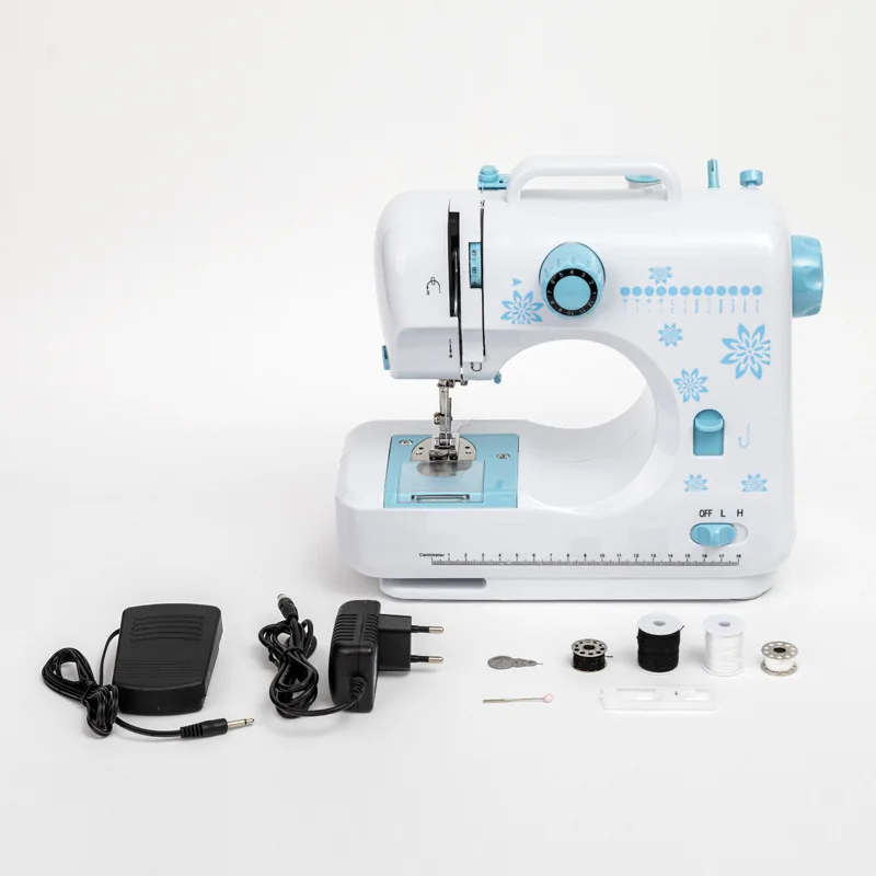 Home Hand Sewing Machine Portable Handheld with Light Knife Foot Pedal Portable Glow-in-the-dark DIY Sewing Machine Accessories