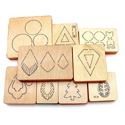 Diy Knife Mold Earring/Hair Bow Wooden Cutting Dies Non-woven Leather Cutting Scrapbook