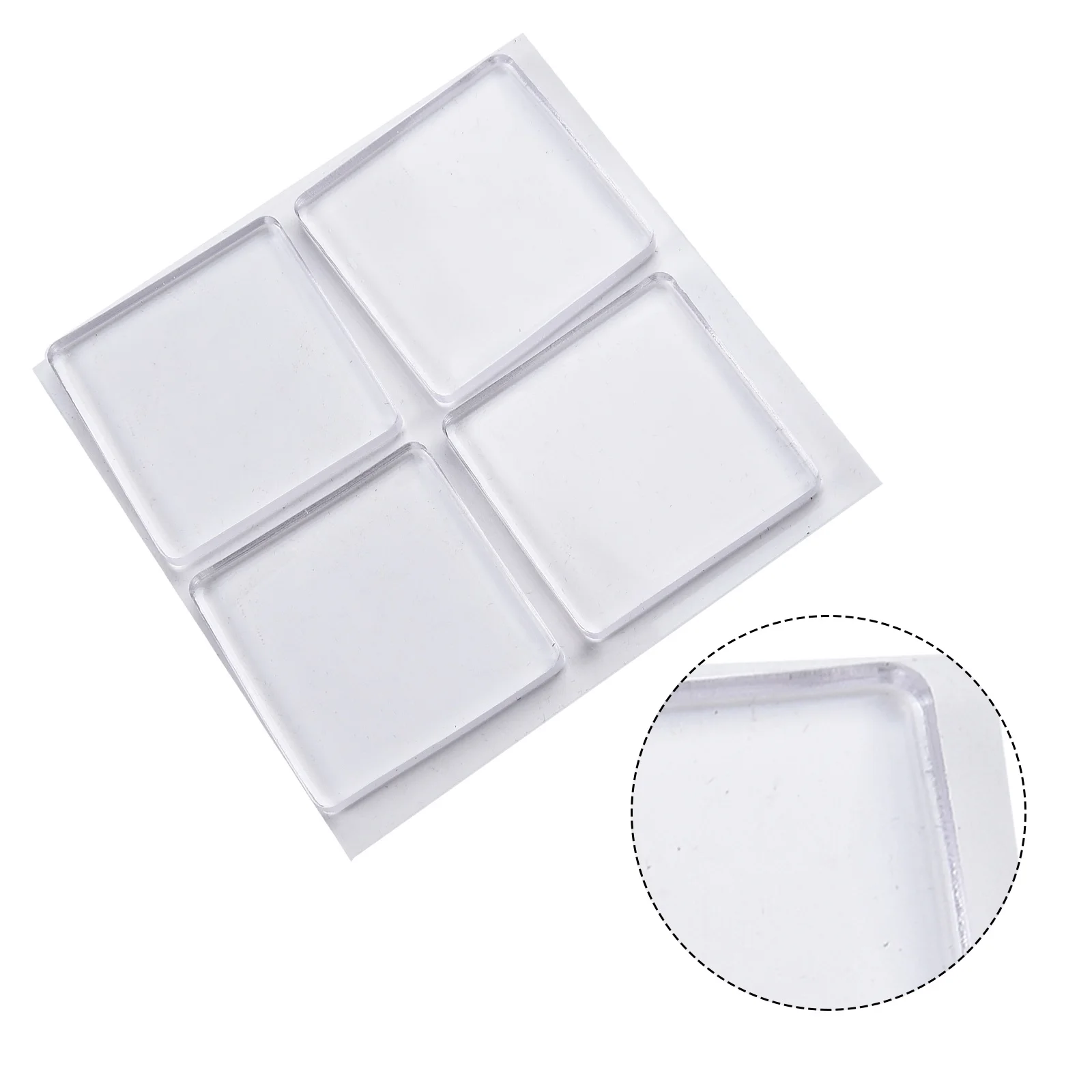 Free Cutting Smooth Place Anti Vibration Shock Absorbing Pad Mat High Temperature Resistance Shockproof Transparent