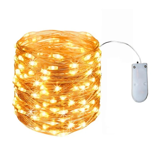 1–20 m LED-Lichterkette, Kupferdraht, sternenklare Lichterkette, batteriebetriebene Lichter für Schlafzimmer, Weihnachtsfeiern, Hochzeitsdekoration