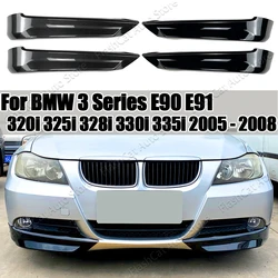 For BMW 3 Series 318i 320i 330i E90 E91 LCI Facelift Car Front Bumper Lip Body Kit Spoiler Splitter Bumper Canard Lip 2005-2008