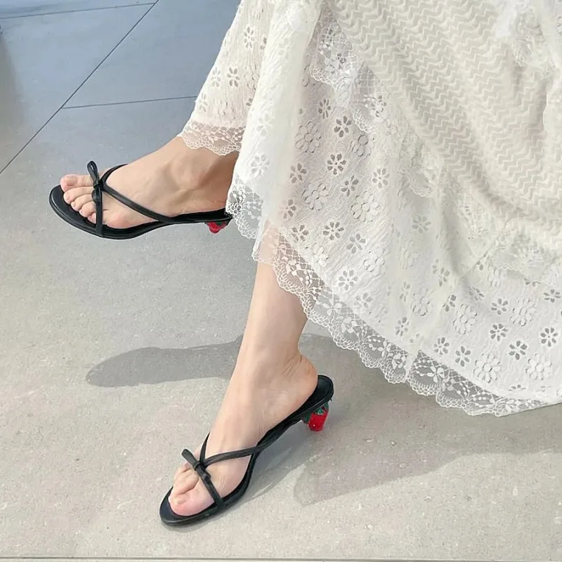 New Women's Shoes French Style Romantic High Heeled Sandals for Woman Fashion Vacation Casual Shoes Designer Shoes Zapatos Mujer