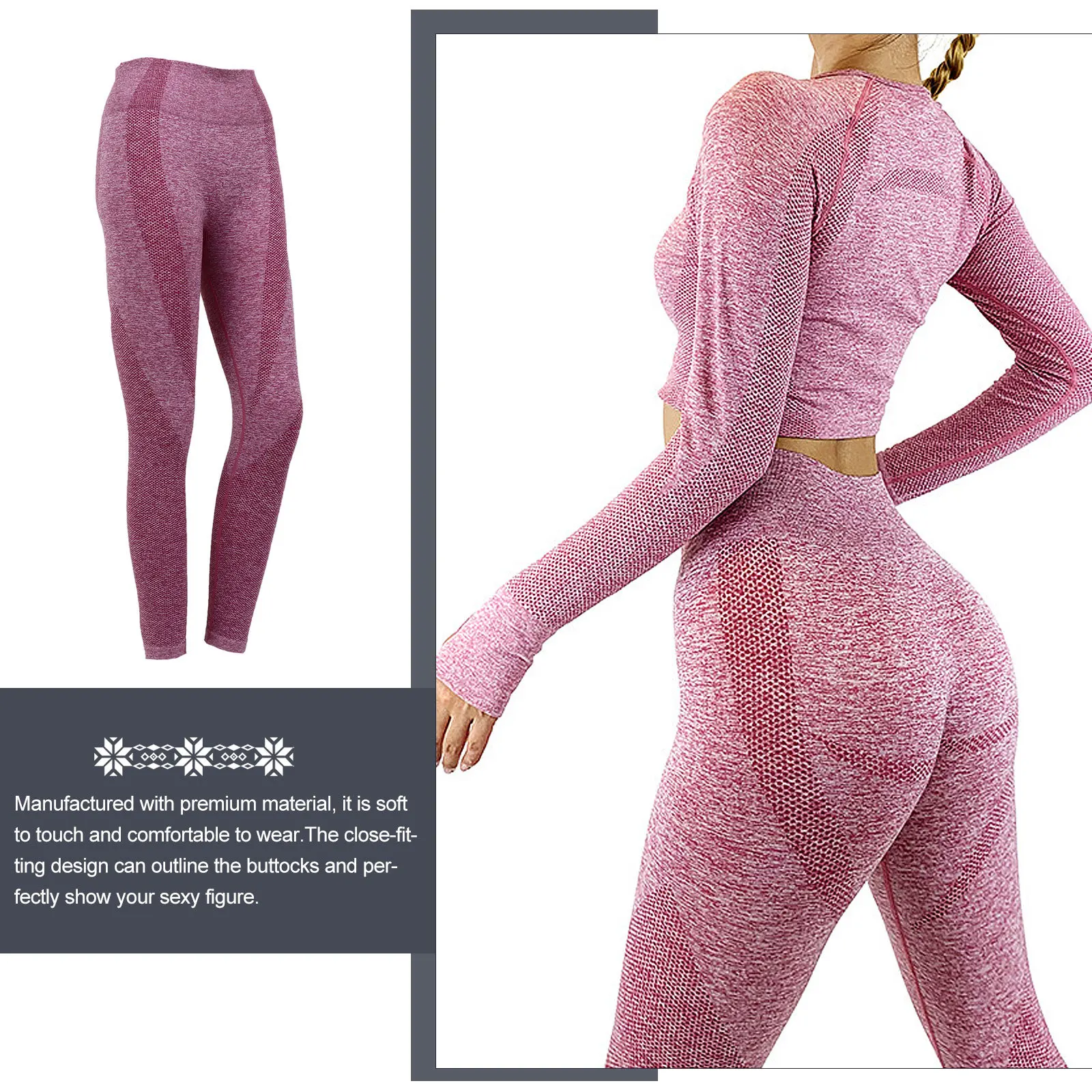 

1Pcs High Waist Yoga Pants Women Elastic Tight Leggings Gym Stretch Sports Training Running Fitness Exercise Pants