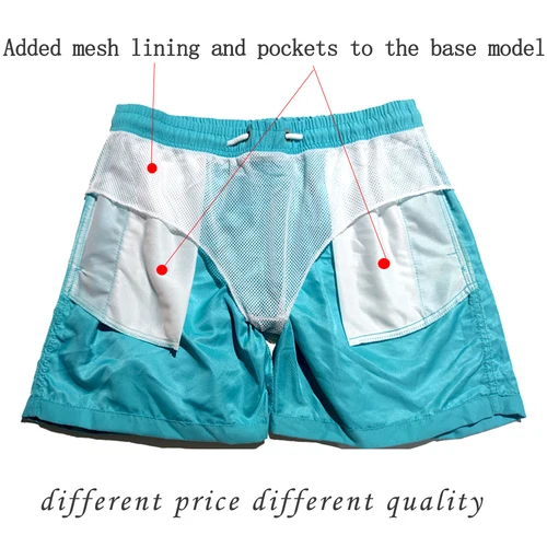 Imagen 2 del producto Bañadores cortos de baño para hombre, pantalones cortos de secado rápido, traje de baño transpirable con cordón y bolsillos para surfear en la playa y verano