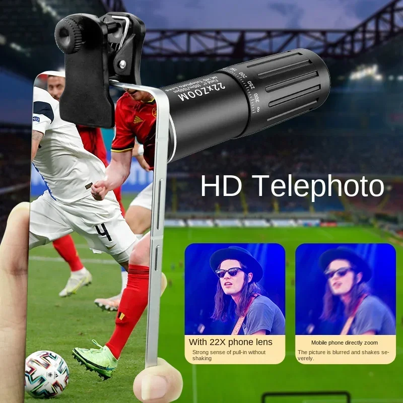 New 22x Zoom Monocular Telescope Concert Shooting Artifact Mobile Phone External Full-screen Photo Telephoto Lens