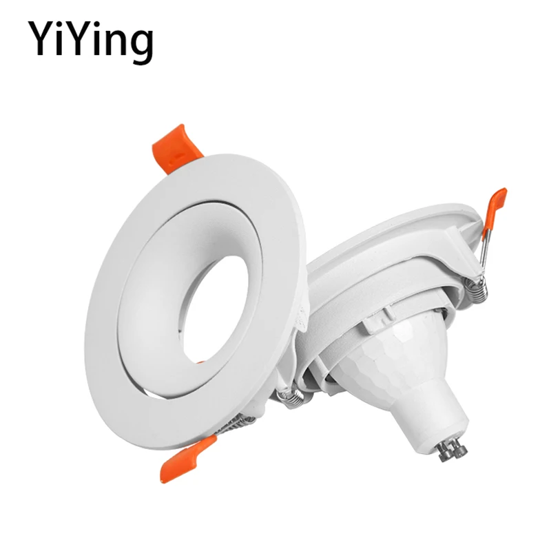 YiYing-Focos Led GU10 empotrados, lámpara de techo redonda de ángulo ajustable, Focos de 7W, 110V y 220V para iluminación interior de cocina