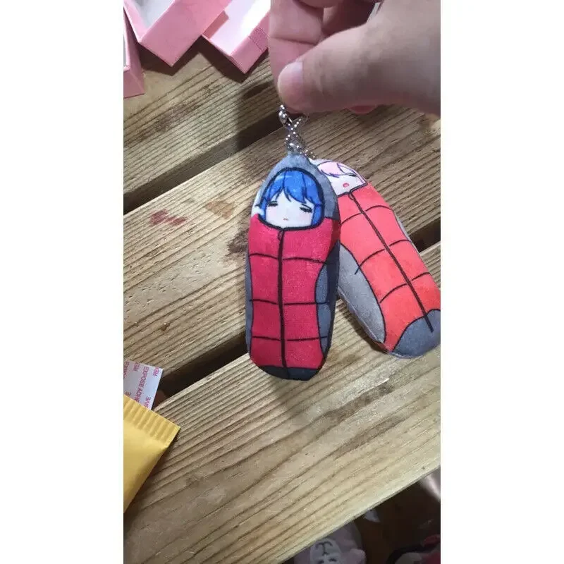 Shima Rin Nadeshiko Kagamihara in Sleeping Bag Plush Doll Keychain Strap Cute Gift  Accessories Cute Toy Cosplay Prop 10cm