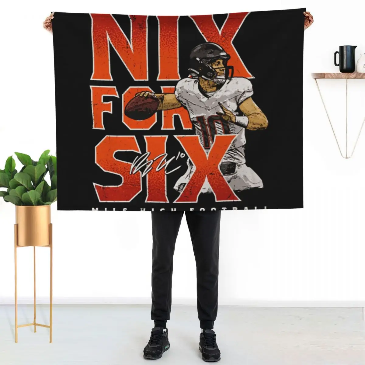 

Bo Nix For Six Throw Blanket Soft Warm Blanket Gift for Grandparents