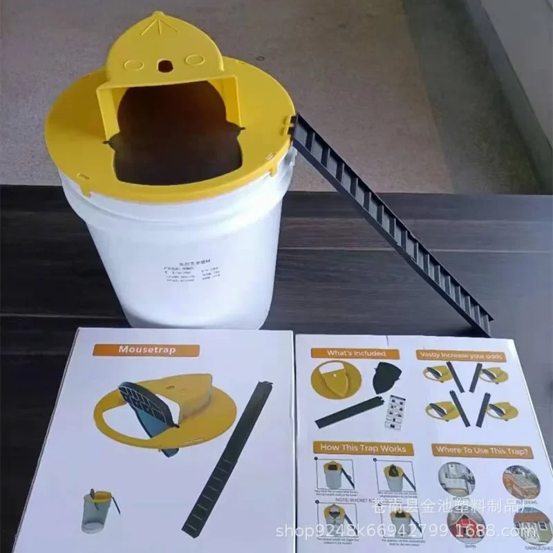 دلو مصيدة ماسك فأر ذكي ، إعادة ضبط تلقائية ، قلاب ، غطاء منزلق ، بعد اصطياد الفئران