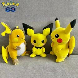 20/30cm Kawaii Pokemon Pichu Pikachu Raichu Plush Toy Stuffed Anime Cartoon&Cute Soft Doll Birthday Gift for Children Room Decor