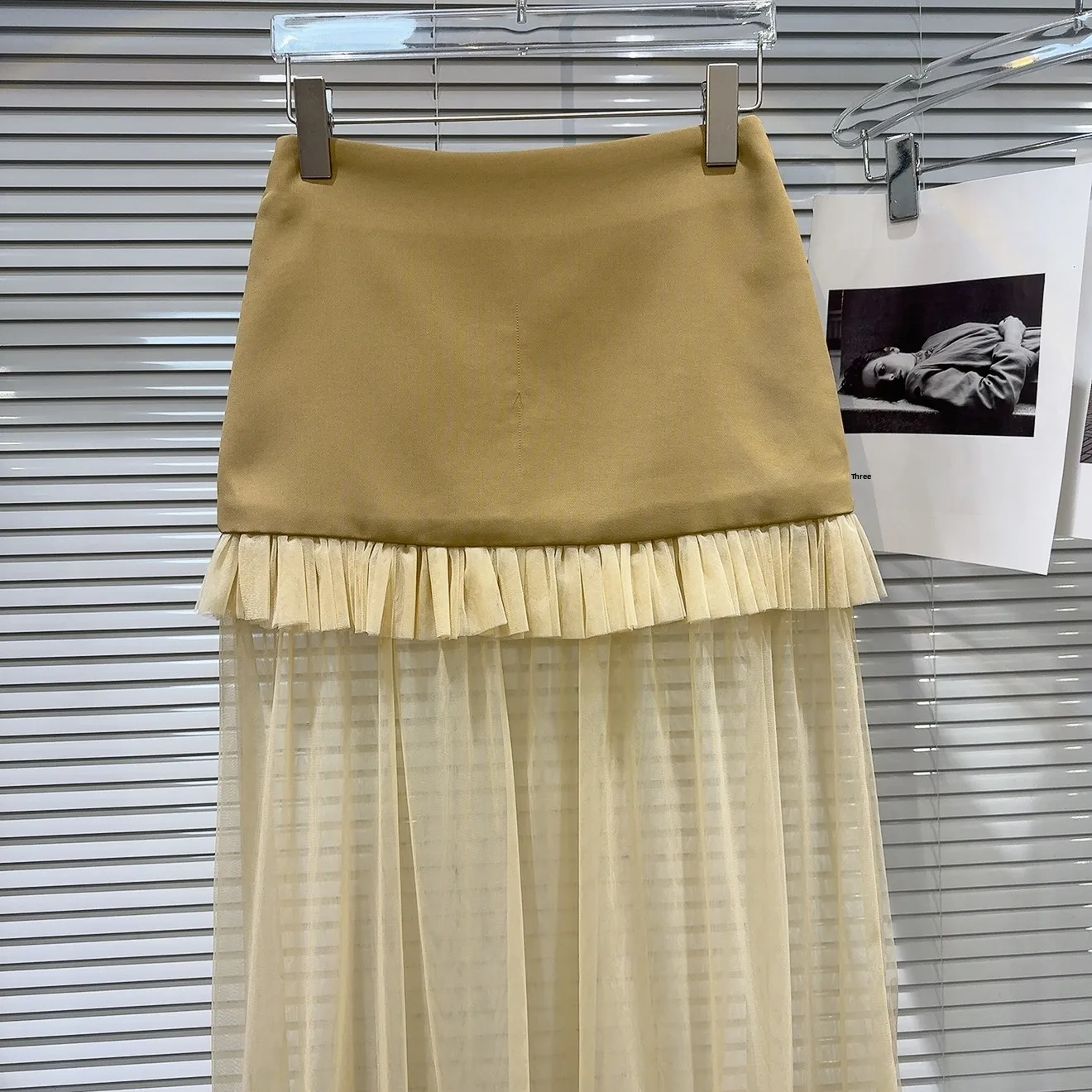 Gonna francese Sle f Body Design semplice a rete con giunture Ci Pendolarismo H Gonna lunga Gonna da donna Faionable Ele