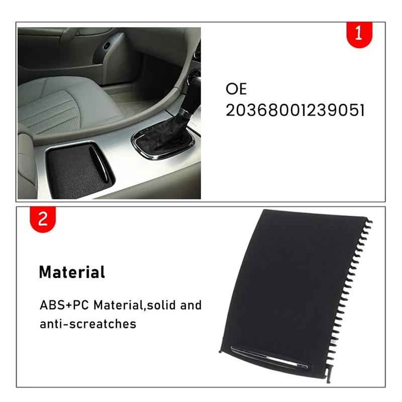 

ABWE-A20368001239051 Plastic Center Console Cover Roller Blind For Mercedes C-Class W203 2000-2007 Drink Holder Curtain