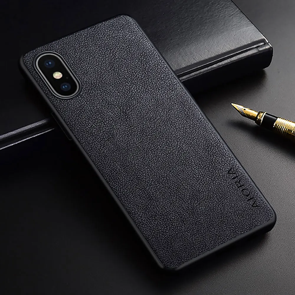 case for iphone x xs max xr funda Luxury Vintage leather skin with soft silicone cover coque for iphone x xs max xr case capa