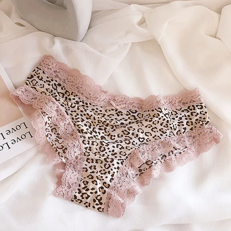 【1 pièce】 Sous-vêtements sexy pour femmes, sous-vêtements en dentelle imprimé léopard, style coréen, lingerie sexy pour femmes, lingerie audacieuse