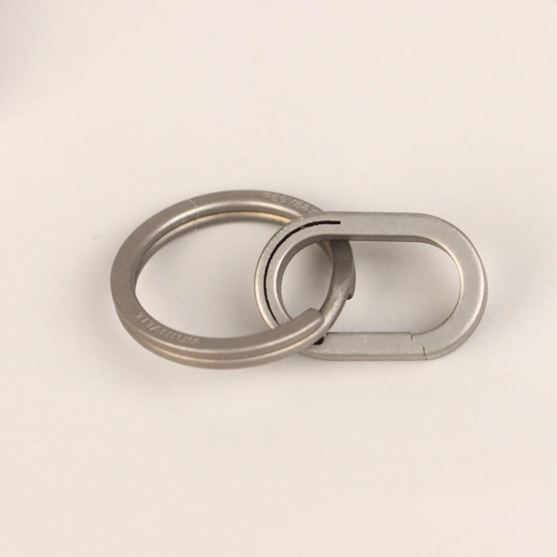 Titanium Alloy Mini Key Ring Connection Buckle Universal Joint Auxiliary Ring Connection Bayonet Ring Personality Creativity