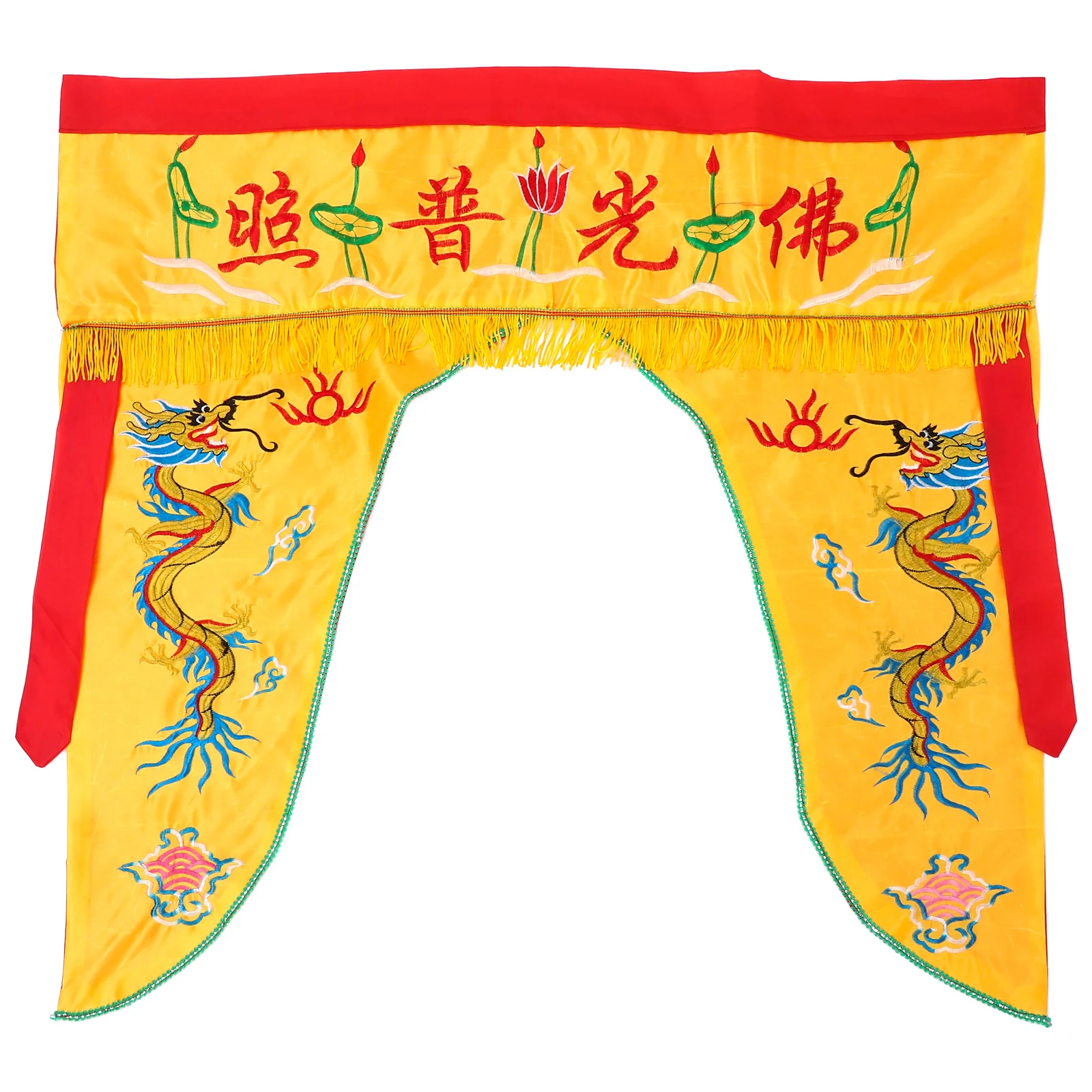 

Embroidery Cloth Curtain Temple Supplies High Grade Material Non Deform Zen Decor Hall Accessories