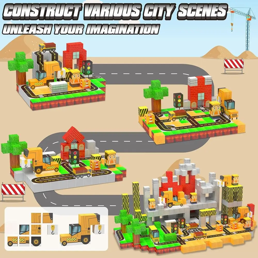 ชุดตัวต่อแม่เหล็ก - ชุดลูกบาศก์แม่เหล็ก 138 ชิ้นสำหรับเด็ก, ของเล่น STEM สำหรับเด็กอายุ 3-12 ปี, แรงบันดาลใจจากมอนเตสซอรี่, ของขวัญที่เหมาะอย่างยิ่ง