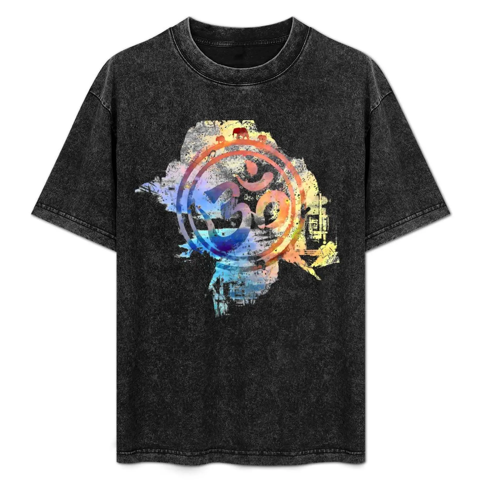 

colorful ohm elephant logo T-Shirt Worker Basic Short Sleeve Tee