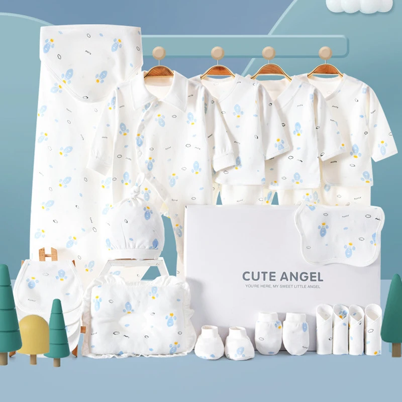IYEAL Cotton Baby Gift Set 0-6 M Autumn Winter Kids Clothes Suit New Born Clothing Family Gifts 19-25PCS Newborn Baby Clothes